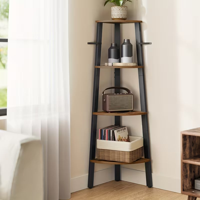 ™Cornix | ספרייה וכורסת צמחים – חום כפרי ושחור