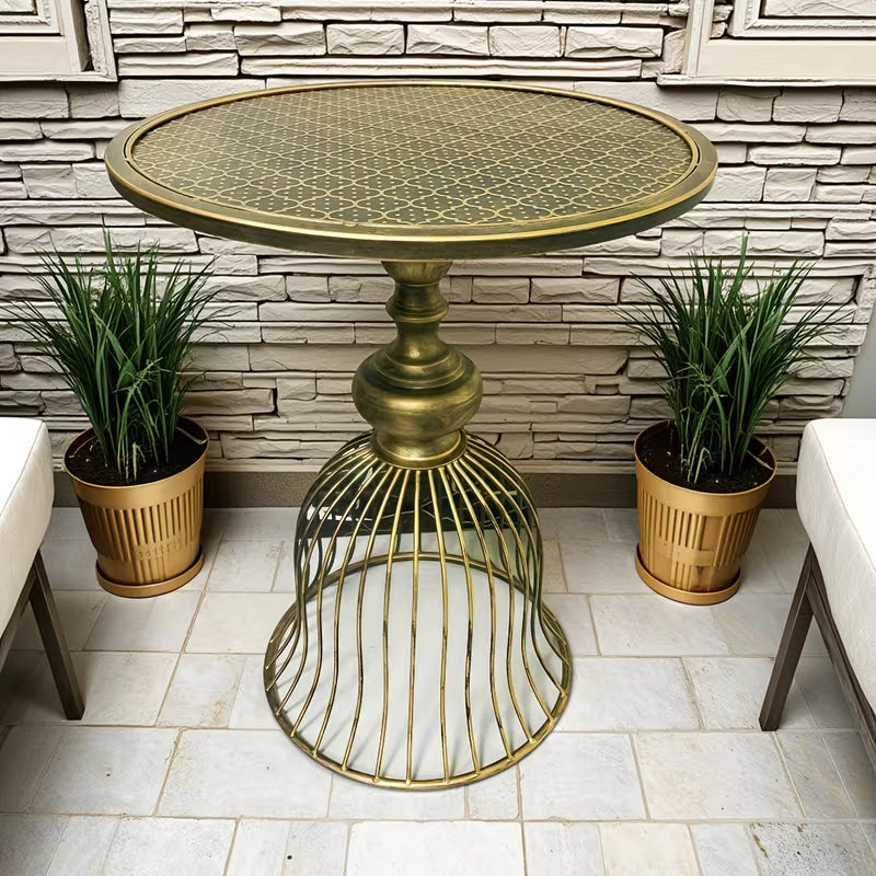 ™Metallia | שולחן מתכת עגול/אובלי – למרפסת, קפה ושימוש חיצוני