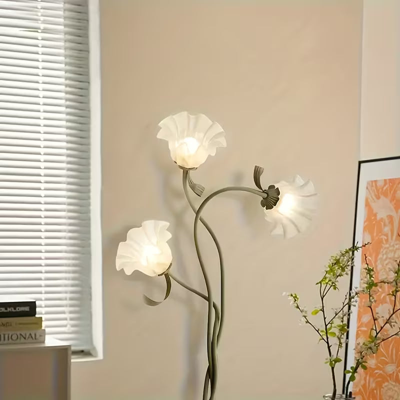 ™Lumora | מנורת רצפה פרח מודרנית – זרוע גמישה, 3 מצבי תאורה