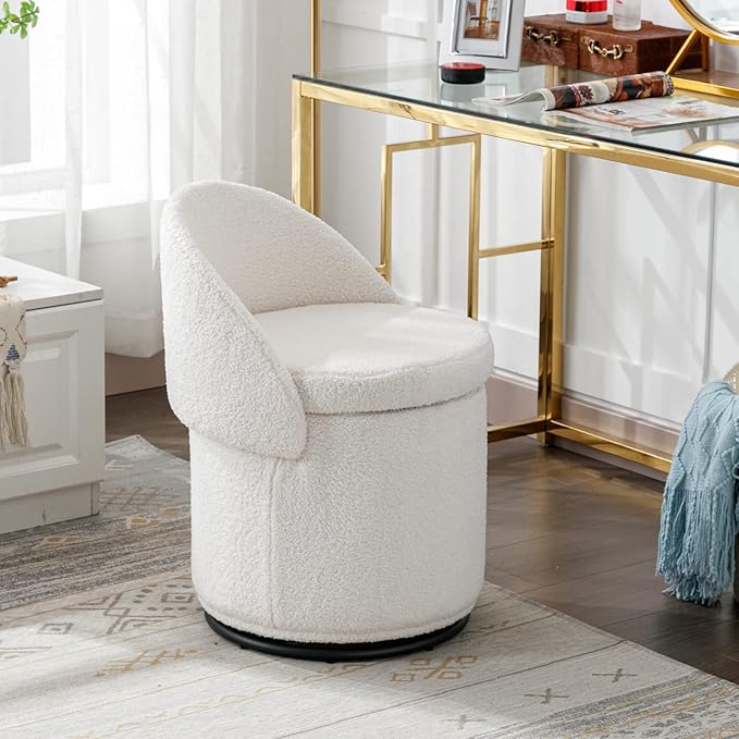 ™Velviq | כיסא הדום ואניטי מודרני – מסתובב עם תפקוד אחסון
