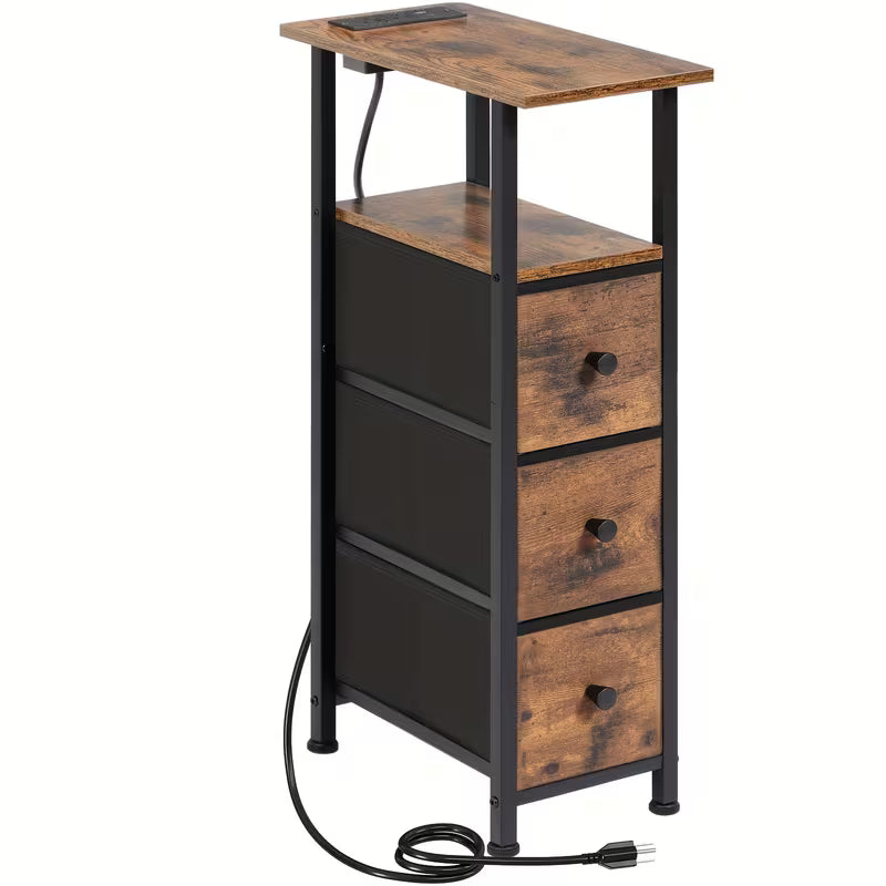 ™Bedra | שידה צרה לצד המיטה – 1 או 2 יחידות עם 3 מגירות בד